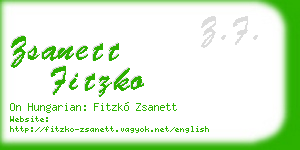 zsanett fitzko business card