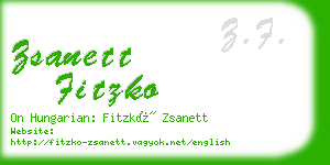 zsanett fitzko business card